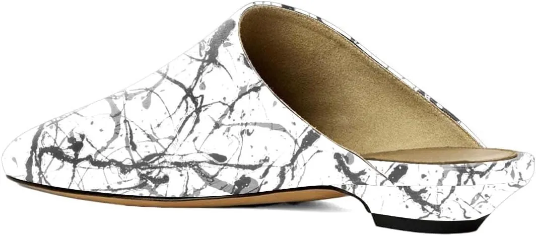 Women Trendy Closed Toe Slip On Comfortable Mules Flat Heel Indoor Outdoor Casual Slippers Size 4-16 US