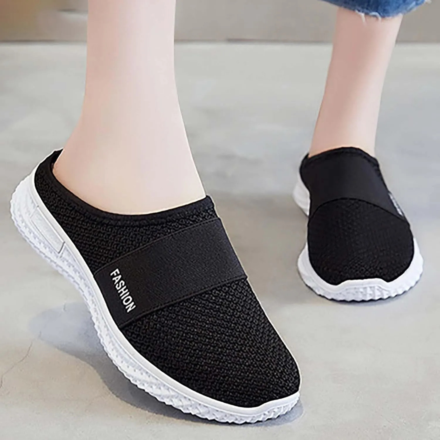 Women's Casual Slip on Half Shoes Breathable Walking Shoes Women Comfort White Casual Shoes Fashion Sneakers 2025 Brown Tennis Shoe Loafers Shoe