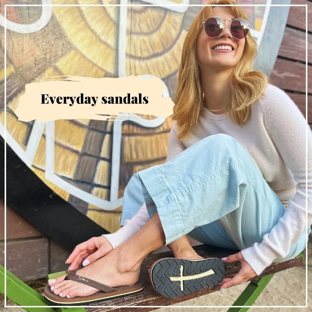 Women’s Christian Clothing and Footwear, Cross Bottom Women’s Sandals, Flip Flops for Women with John 3:16 Bible Verse, Unique Christian Apparel
