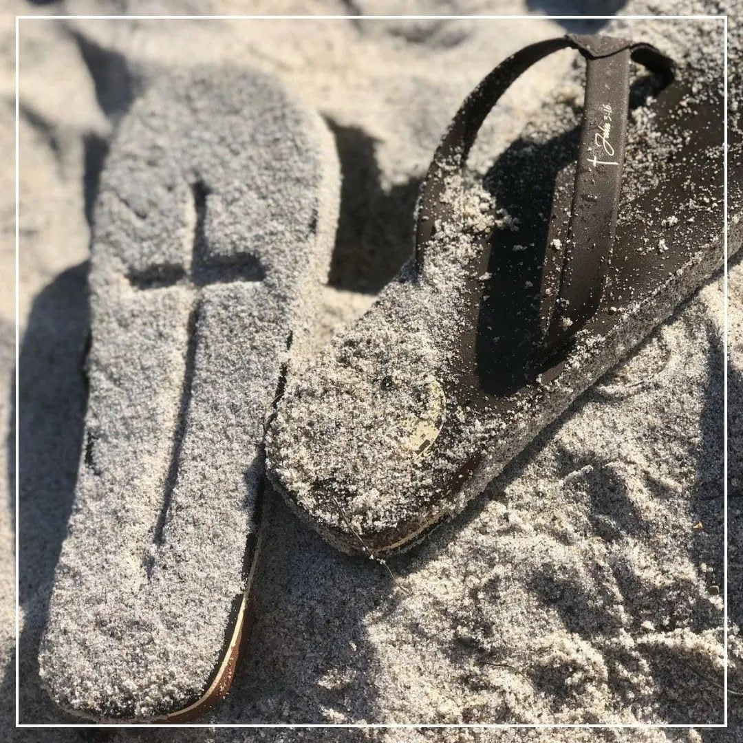 Women’s Christian Clothing and Footwear, Cross Bottom Women’s Sandals, Flip Flops for Women with John 3:16 Bible Verse, Unique Christian Apparel