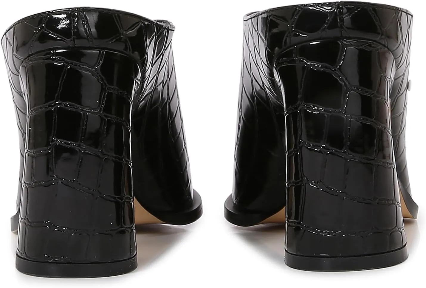 Womens Chunky Heeled Mules Closed Pointed Toe Clogs Backless Booties Slip on Mules Heels Pumps