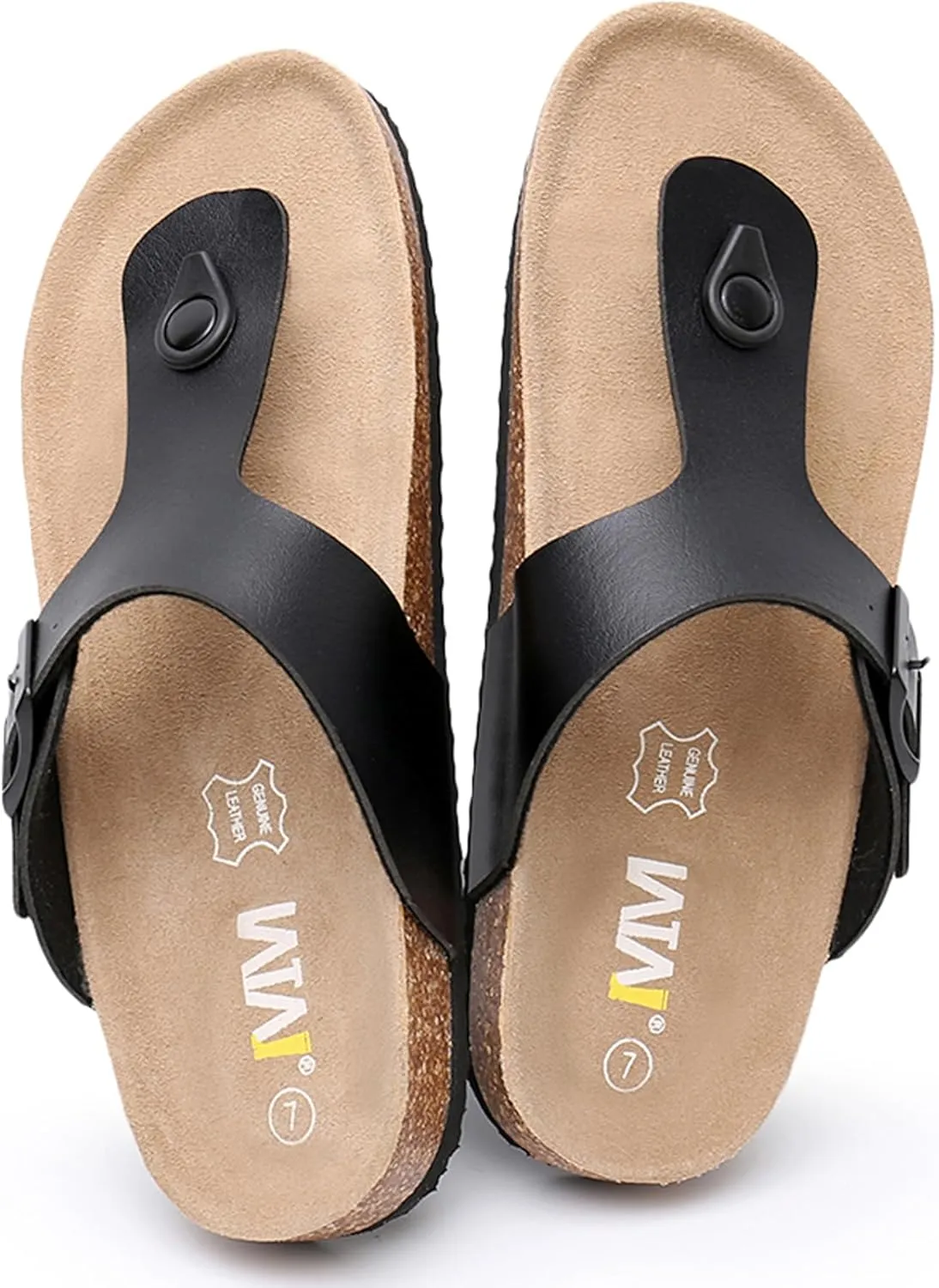 Women's Comfort Slides for Women Cow Suede Cork Footbed Sandals with Adjustable Strap Buckle Open Toe Beach Sandals