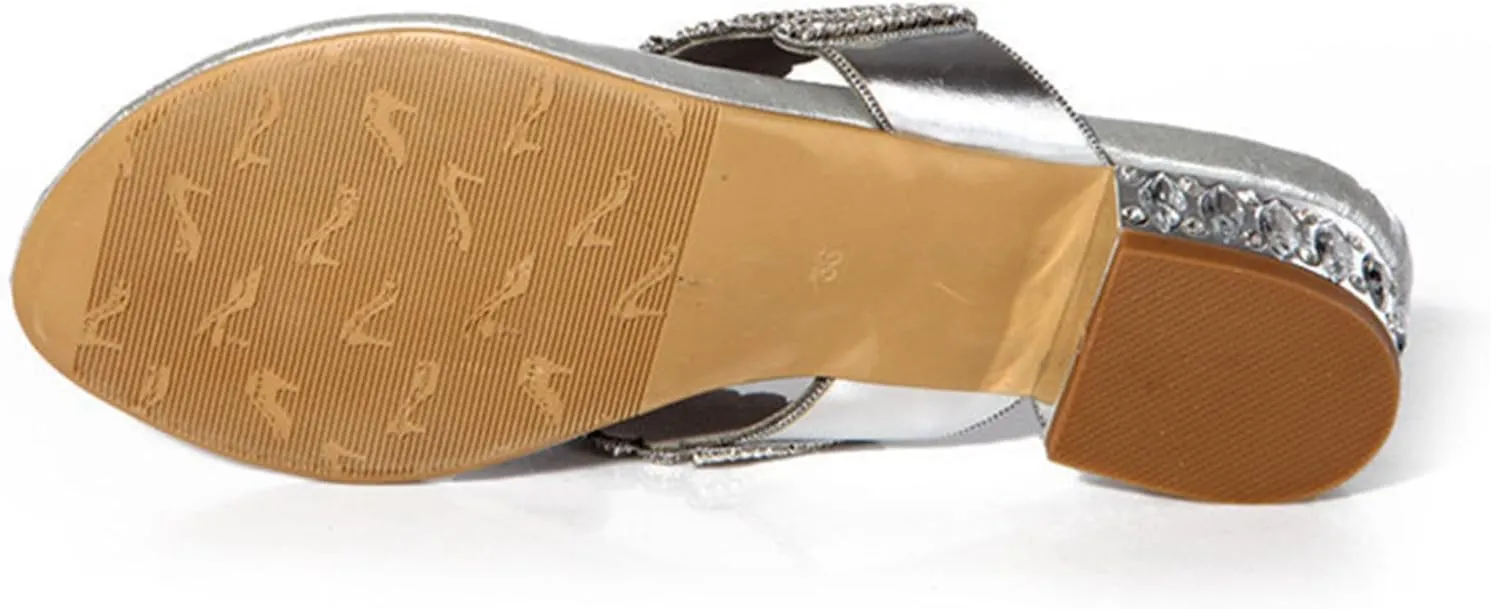 Women's Glitter Rhinestone Flip Flop Sandals Jeweled Sandals Summer Casual Sandals Womens Mules Sandals