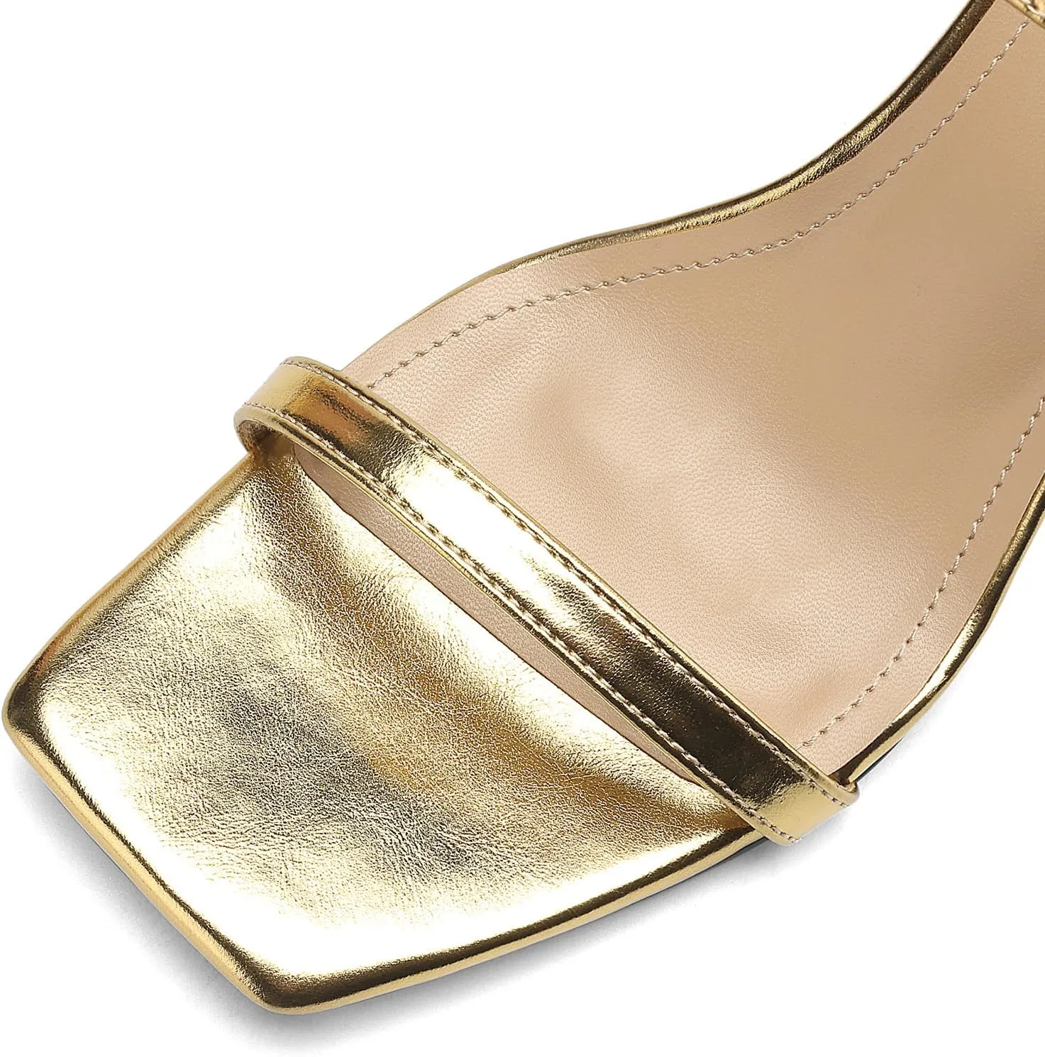 Women's Heels Wedges Sandals Low Block Sandal Square Open Toe Heels for Women with Ankle Strap Comfort Party Dress Shoes