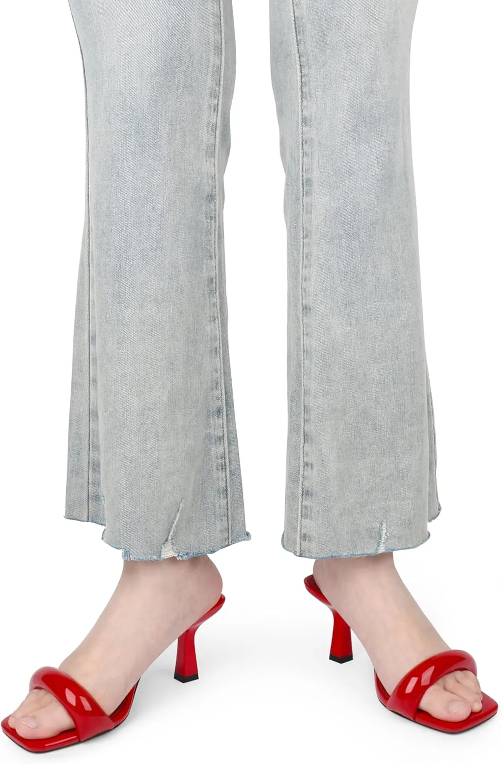 Women's High Heels Sandals Square Open Toe Heels Backless Slip on Heeled Mules for Party Wedding