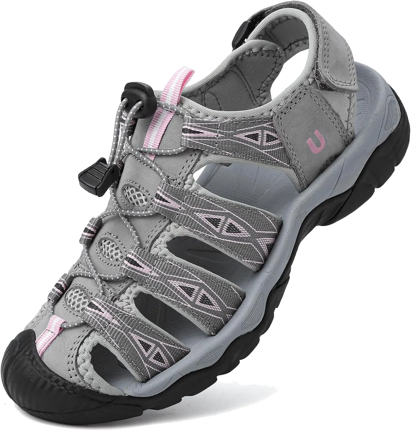 Women's Hiking Sandals Outdoor Sport Sandals Closed Toe Summer Ladies Beach Walking Sandals Water Shoes Arch Support Adjustable