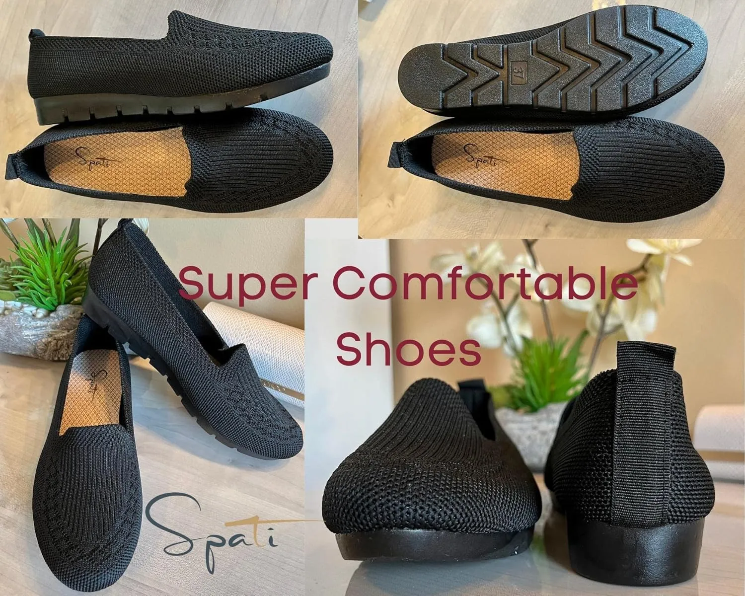 Women's Knitted Flat Shoes Lightweight Comfortable Loafers Women Footwear Slip On Casual Breathable Mesh Walking Shoes Female Round Toe Black, Pink, Purple, Red, Navy Blue, Grey, Beige