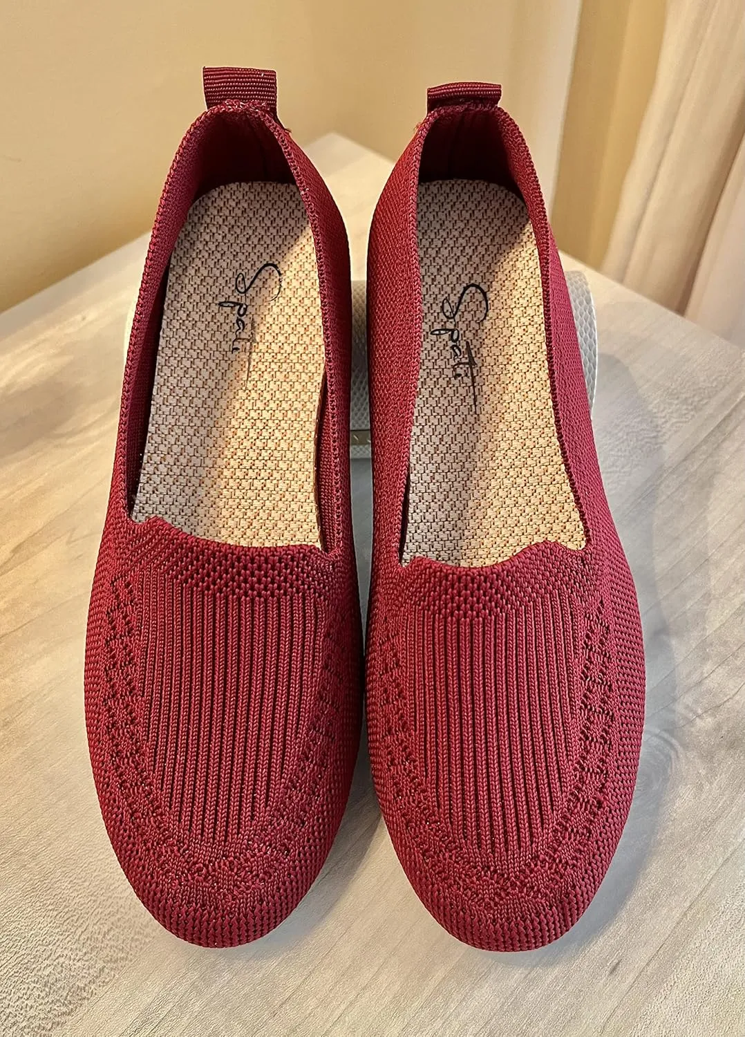 Women's Knitted Flat Shoes Lightweight Comfortable Loafers Women Footwear Slip On Casual Breathable Mesh Walking Shoes Female Round Toe Black, Pink, Purple, Red, Navy Blue, Grey, Beige