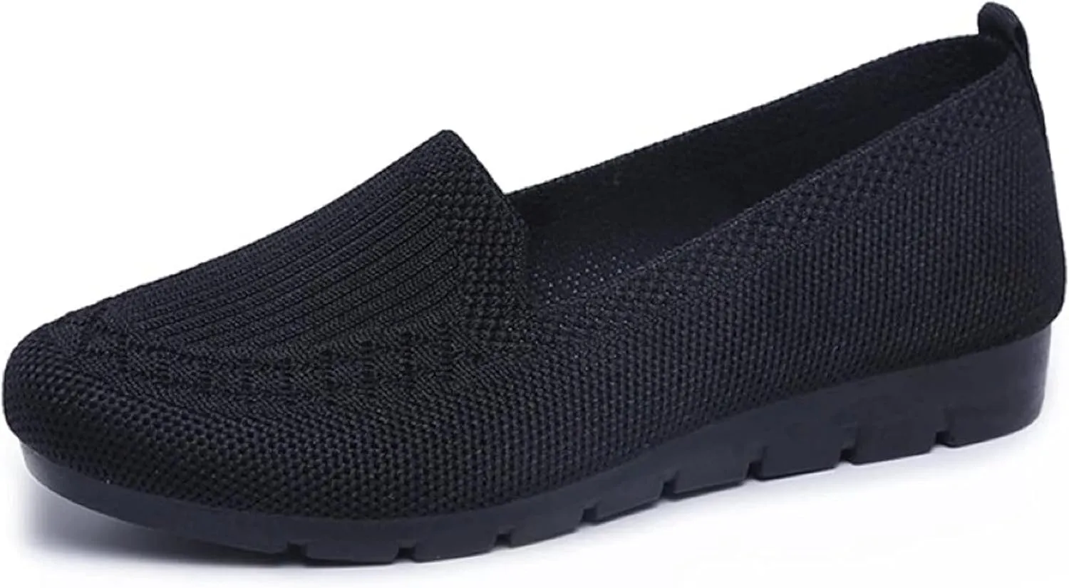 Women's Knitted Flat Shoes Lightweight Comfortable Loafers Women Footwear Slip On Casual Breathable Mesh Walking Shoes Female Round Toe Black, Pink, Purple, Red, Navy Blue, Grey, Beige