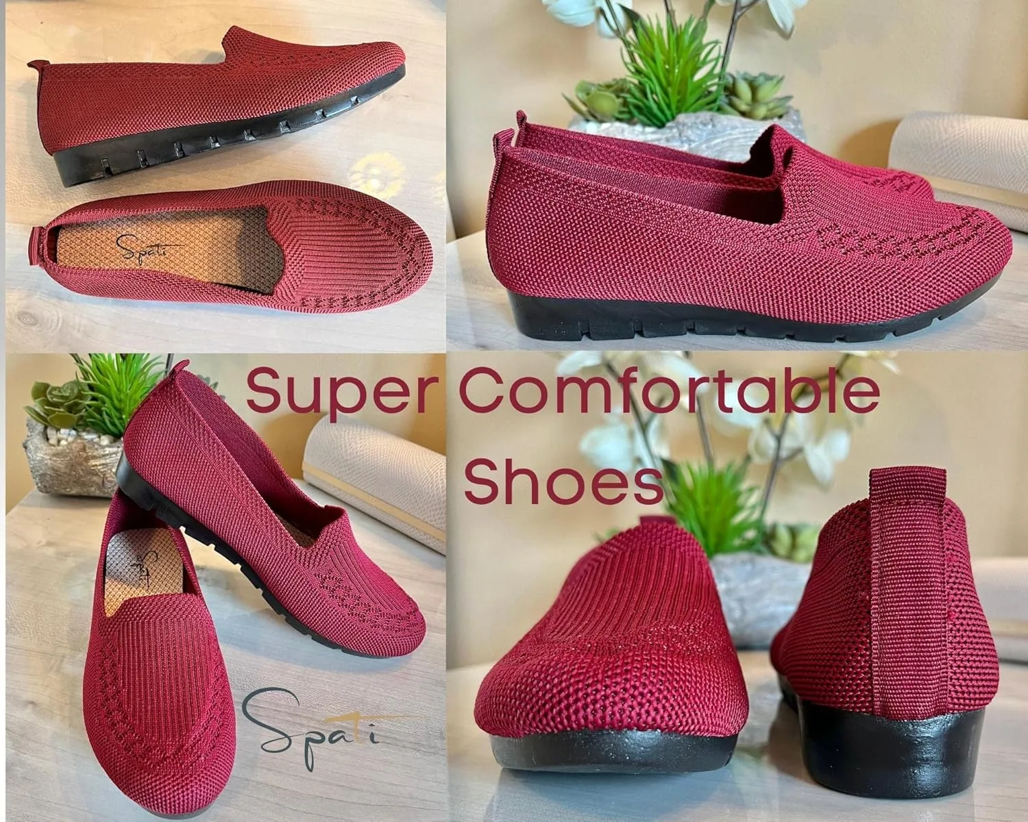 Women's Knitted Flat Shoes Lightweight Comfortable Loafers Women Footwear Slip On Casual Breathable Mesh Walking Shoes Female Round Toe Black, Pink, Purple, Red, Navy Blue, Grey, Beige
