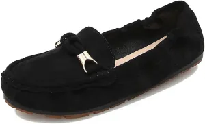 Women's Leather Penny Loafers Casual Driving Loafers Slip-On Loafer Flats Comfort Womens Boat Shoes Moccasins Walking Shoes for Women