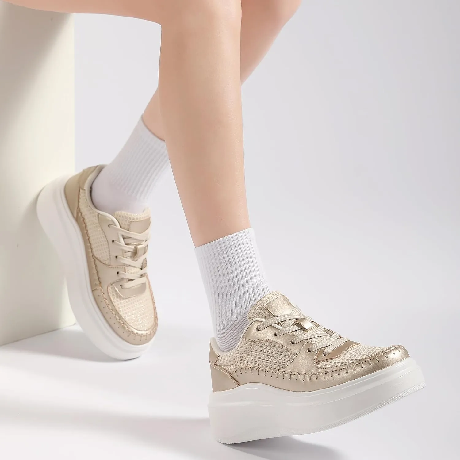Women's Platform Fashion Shoes Classic Tennis Shoes Casual Walking Sneakers