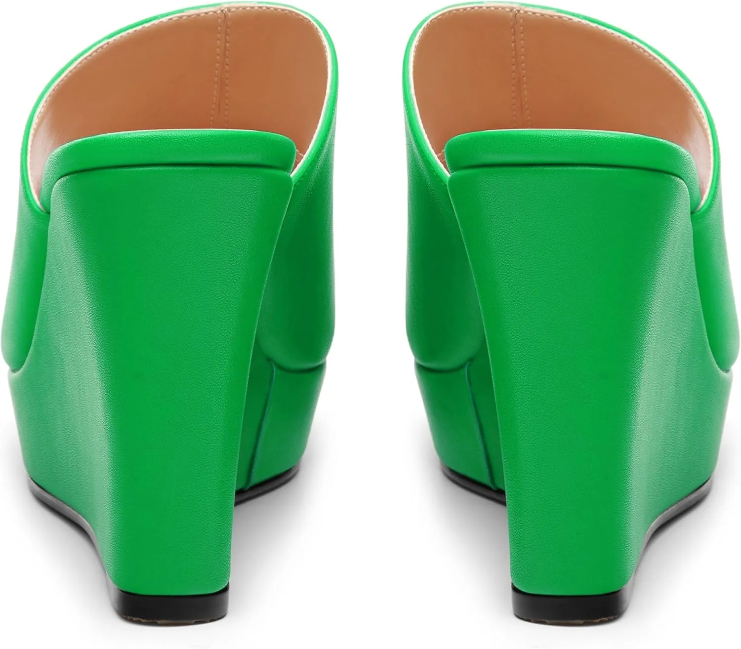 Women's Platform Heels Wedge Sandals Open Toe Slip on High Heels Comfortable Matte Mules Heeled Sandals Dressy Pumps Shoes