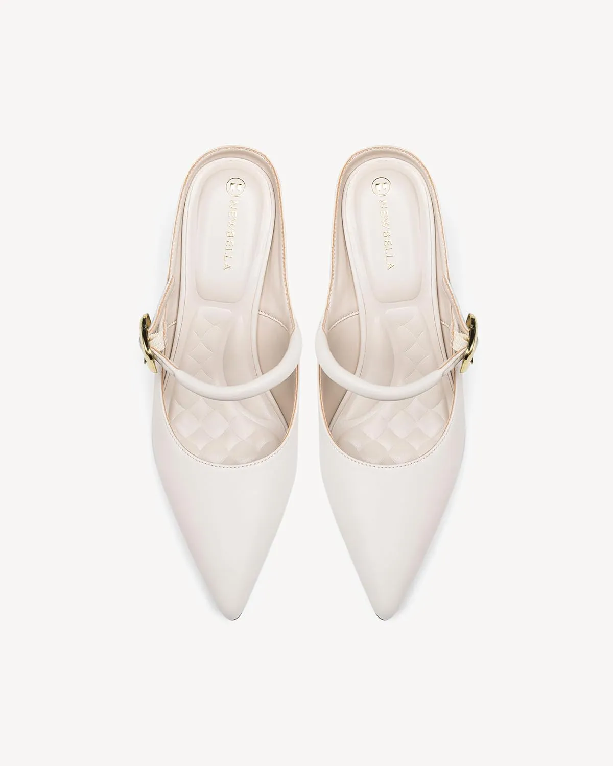 Women's Pointed Toe Heeled Mules, Knit Sandals, Slip-On Shoes