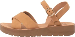 Womens Sandals Platform Ankle Buckle Criss Cross Band Ladies Straps Sandals Shoes JOSIE