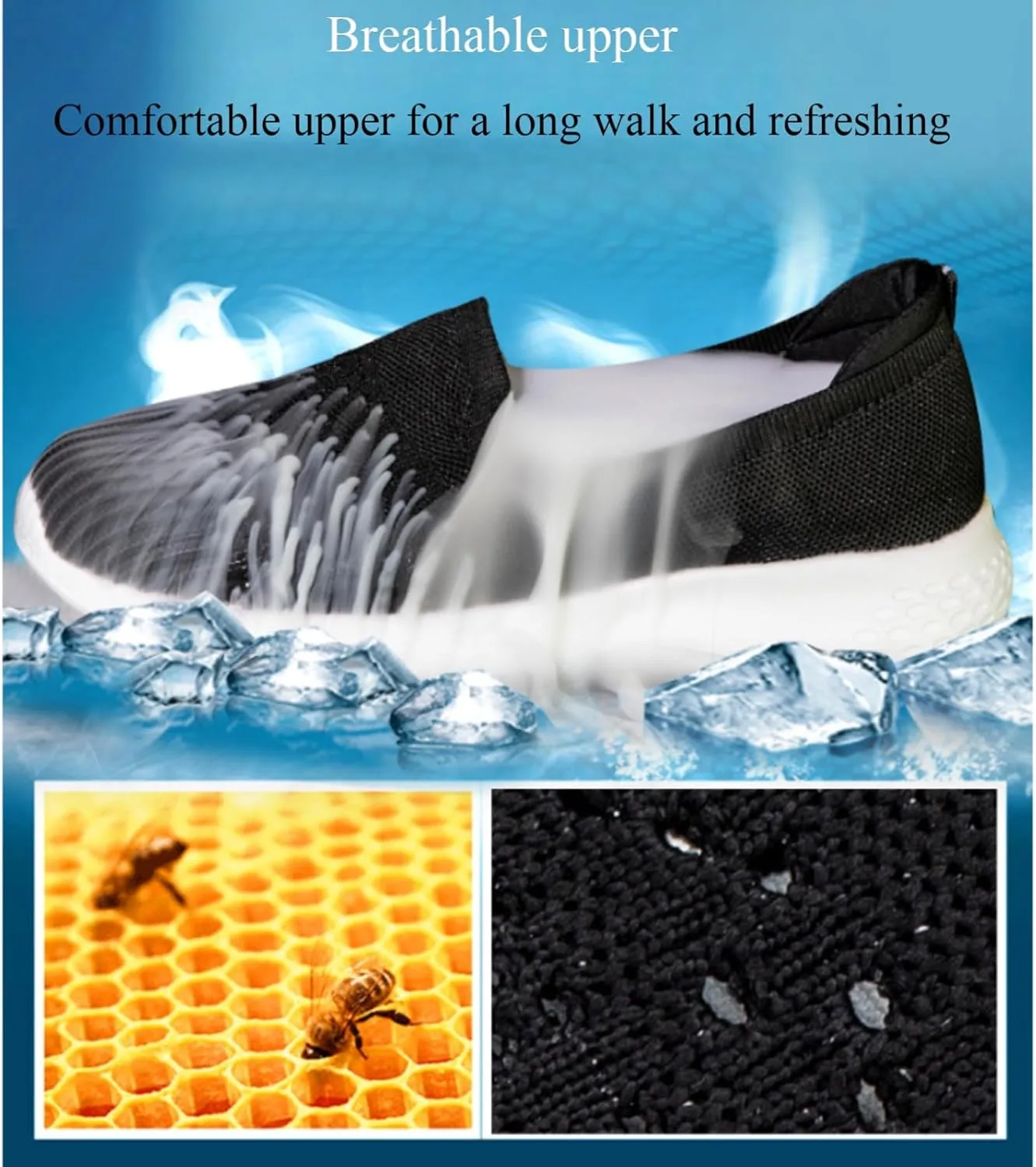 Women's Slip-on Mesh Cutout Loafers,Low Top Lightweight Knit Breathable Mesh Walking Shoe,Comfort Flat Nurse Work Casual Shoes.