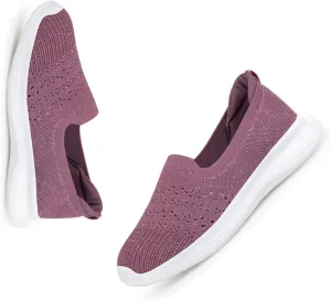 Women's Slip-on Mesh Cutout Loafers,Low Top Lightweight Knit Breathable Mesh Walking Shoe,Comfort Flat Nurse Work Casual Shoes.