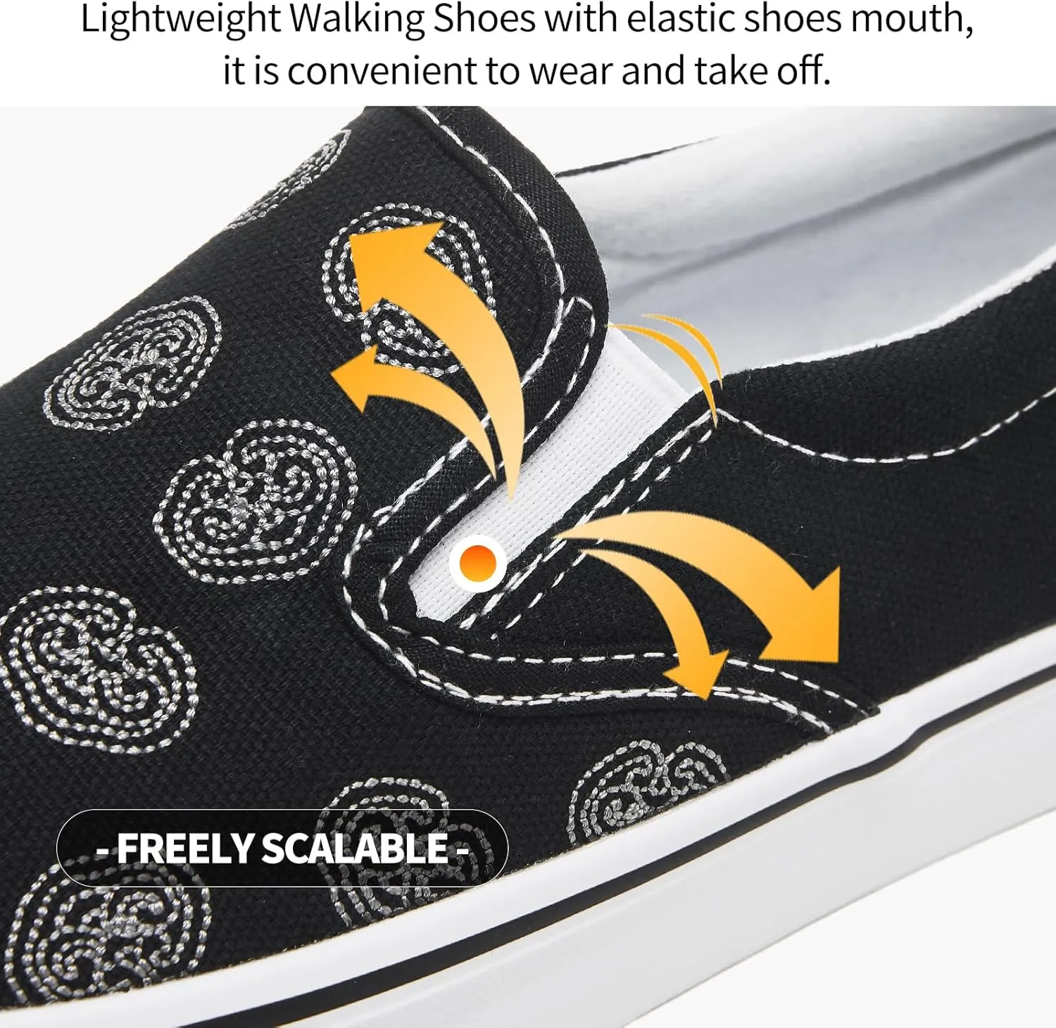 Women's Slip on Shoes Canvas Sneakers Loafers Non Slip Shoes Low Top Casual Shoes