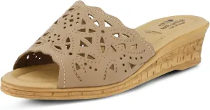 Women's Spring Step ESTELLA Fashion Wedge Slide Sandals