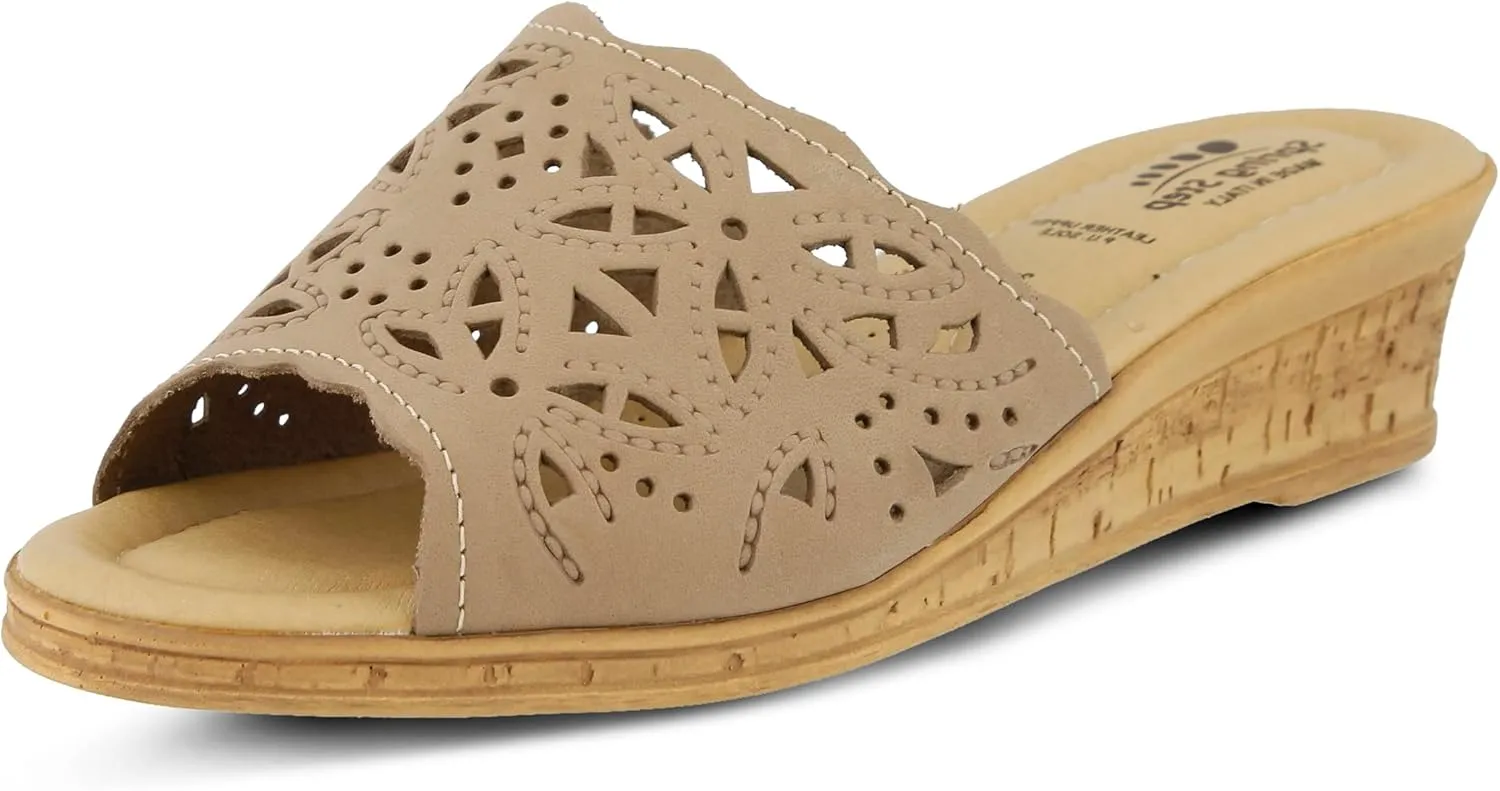 Women's Spring Step ESTELLA Fashion Wedge Slide Sandals