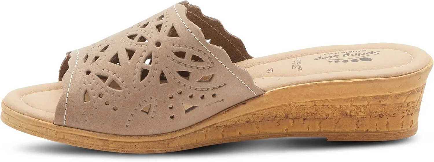 Women's Spring Step ESTELLA Fashion Wedge Slide Sandals