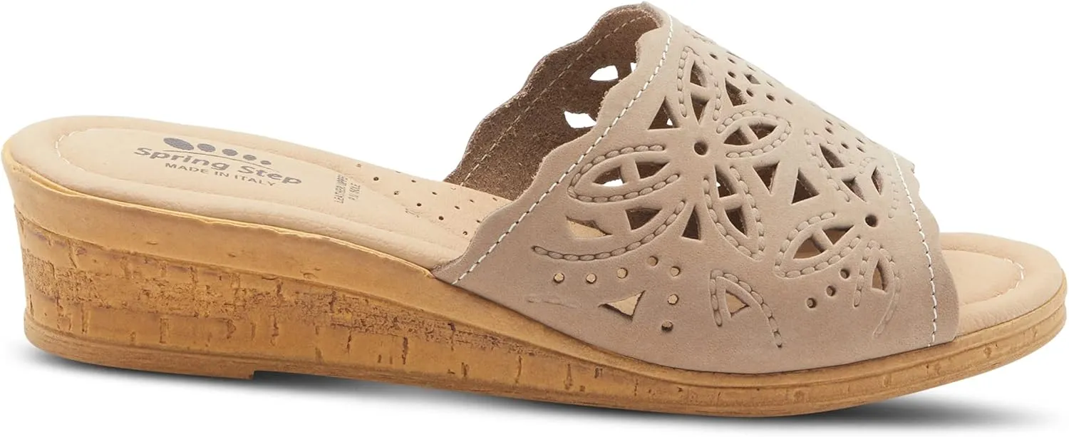 Women's Spring Step ESTELLA Fashion Wedge Slide Sandals