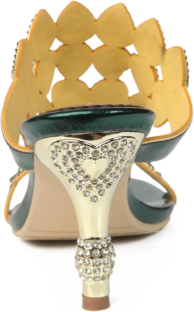 Women's Stylish Sparkle Rhinestone Sandals Jeweled Sandals Summer Sandals Womens Mules Sandals