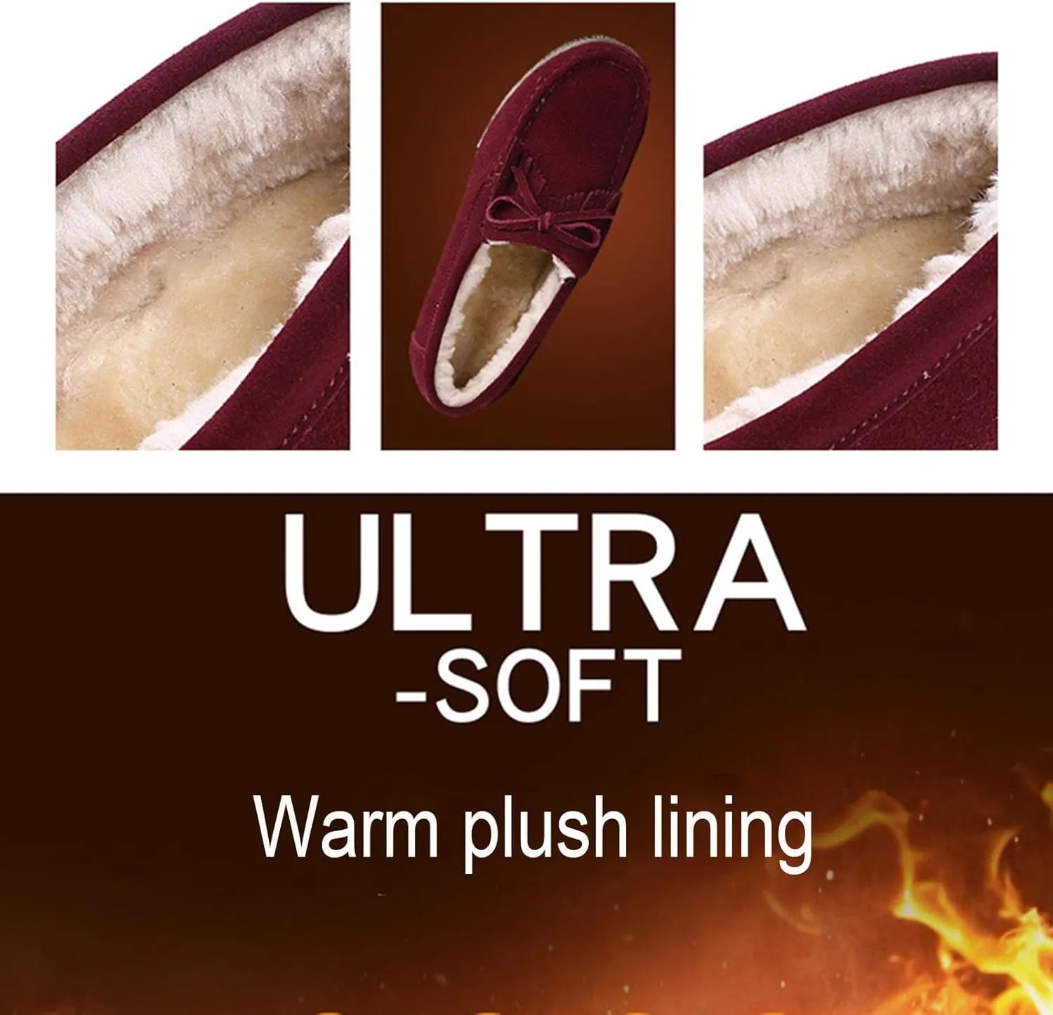 Women's Tassel Suede Plush Wedge Shaped Sports Shoes Fashion Thick Sole Arched Casual Loafers Velvet Tassel Bow Wedge Casual Shoes