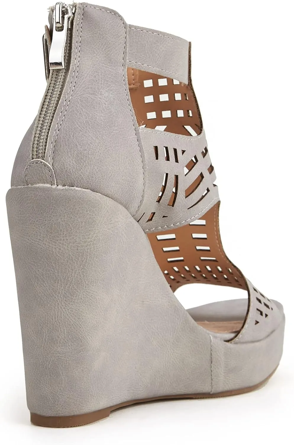 Women's Wedge Sandals Casual Summer Buckle Open Toe Ankle Strap Platform Wedge Heels
