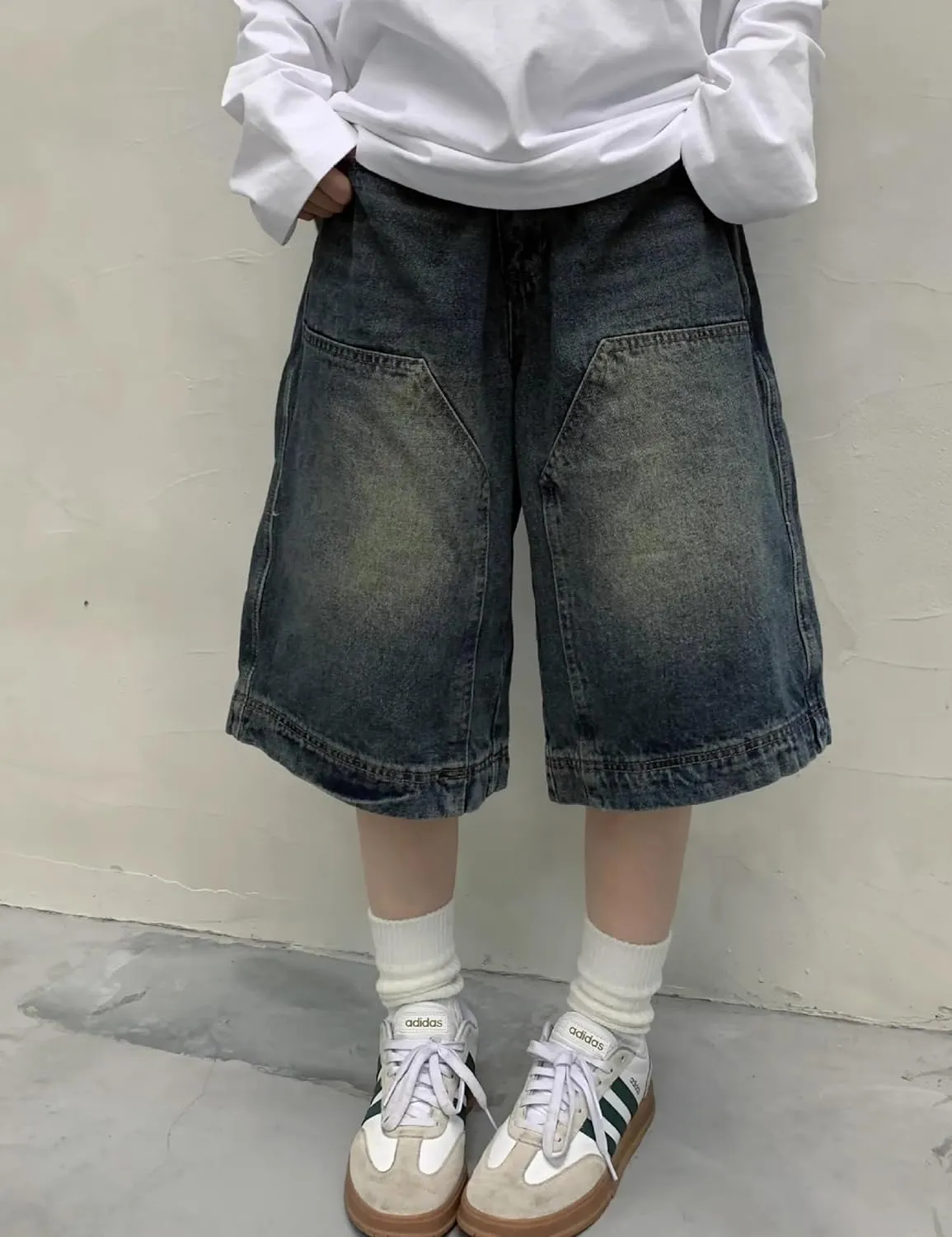 Y2k Jean Shorts Jorts Y2k Streetwear Hip Hop Shorts Skater Jeans Grunge Shorts