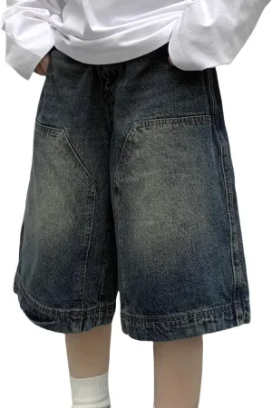 Y2k Jean Shorts Jorts Y2k Streetwear Hip Hop Shorts Skater Jeans Grunge Shorts