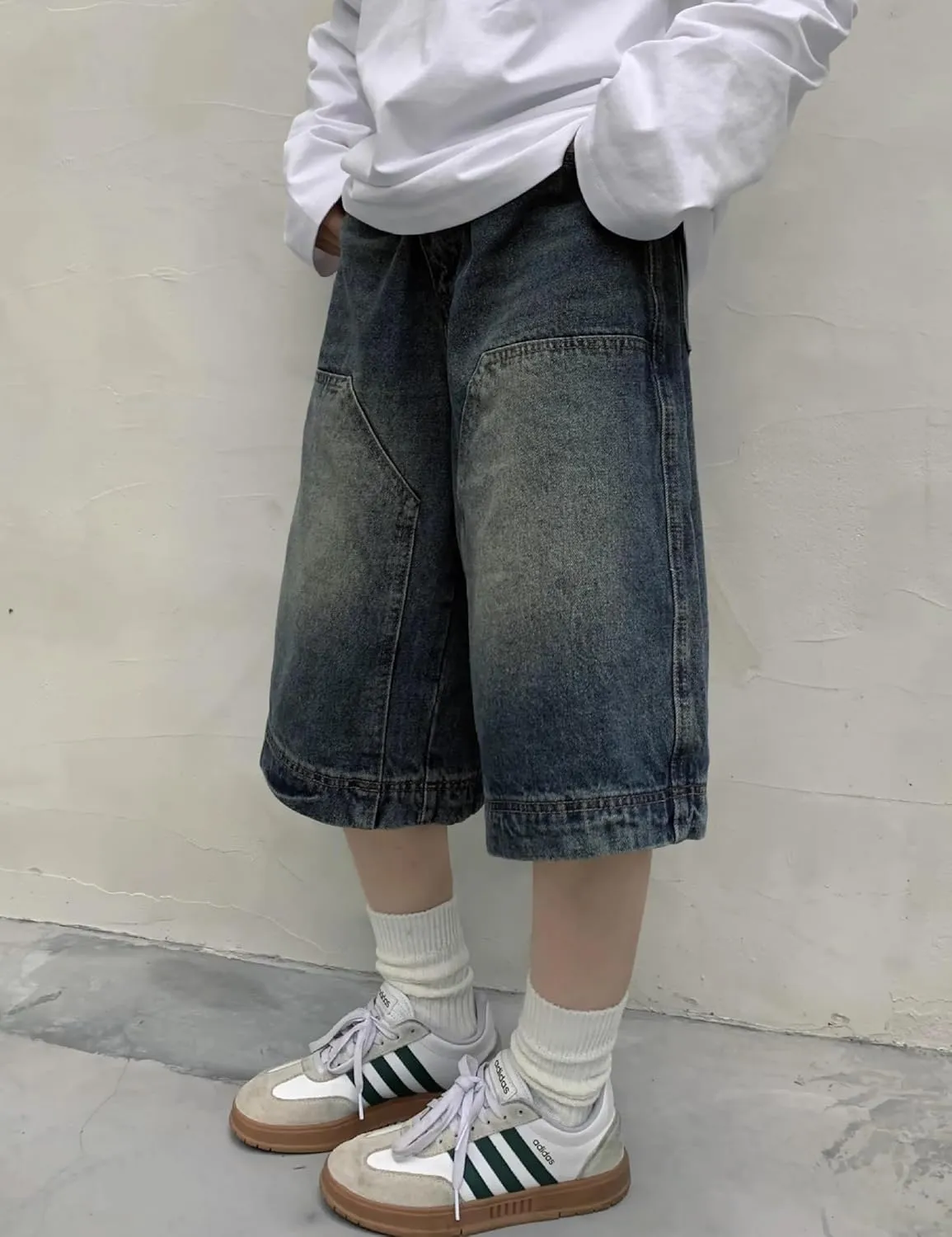 Y2k Jean Shorts Jorts Y2k Streetwear Hip Hop Shorts Skater Jeans Grunge Shorts