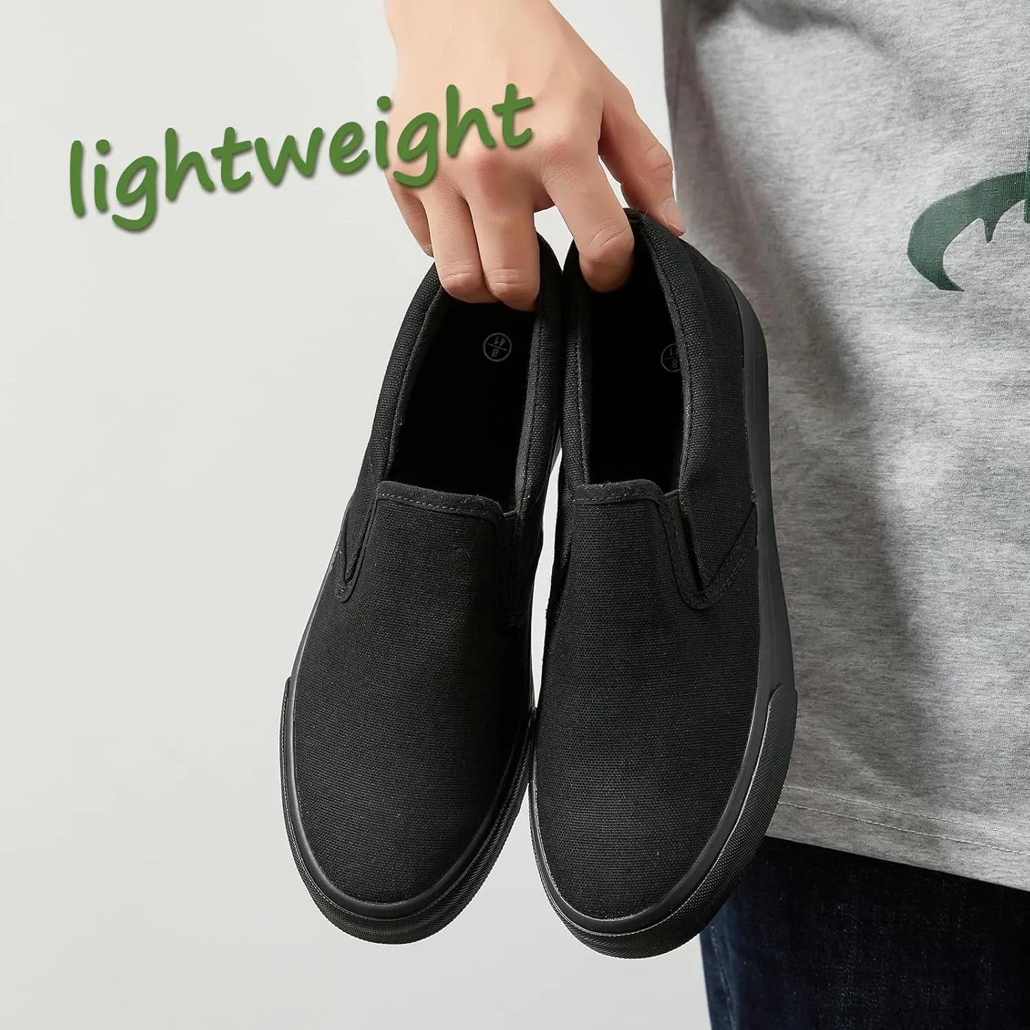 yageyan Mens Slip on Sneakers Loafers Shoes Canvas Black Shoes Canvas Blue Casual Fashion Shoes