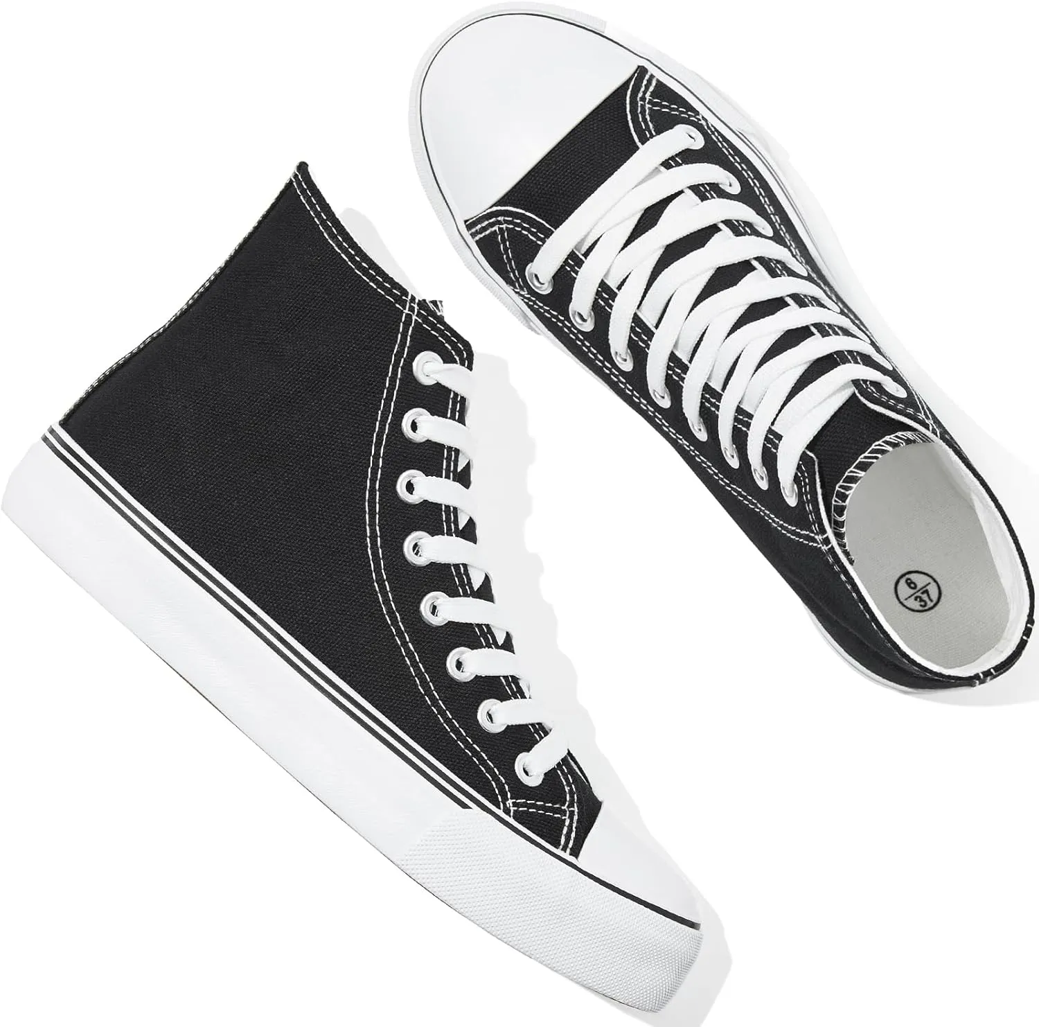 yageyan Womens High Top Canvas Sneakers Lace up Fashion Shoes for Women Casual Classic