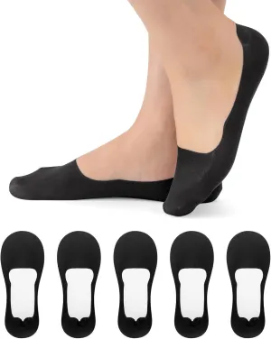 Yilanmy Womens No Show Socks 5 Pairs Low Cut Liner Non-Slip Invisible Loafer Socks for Flats