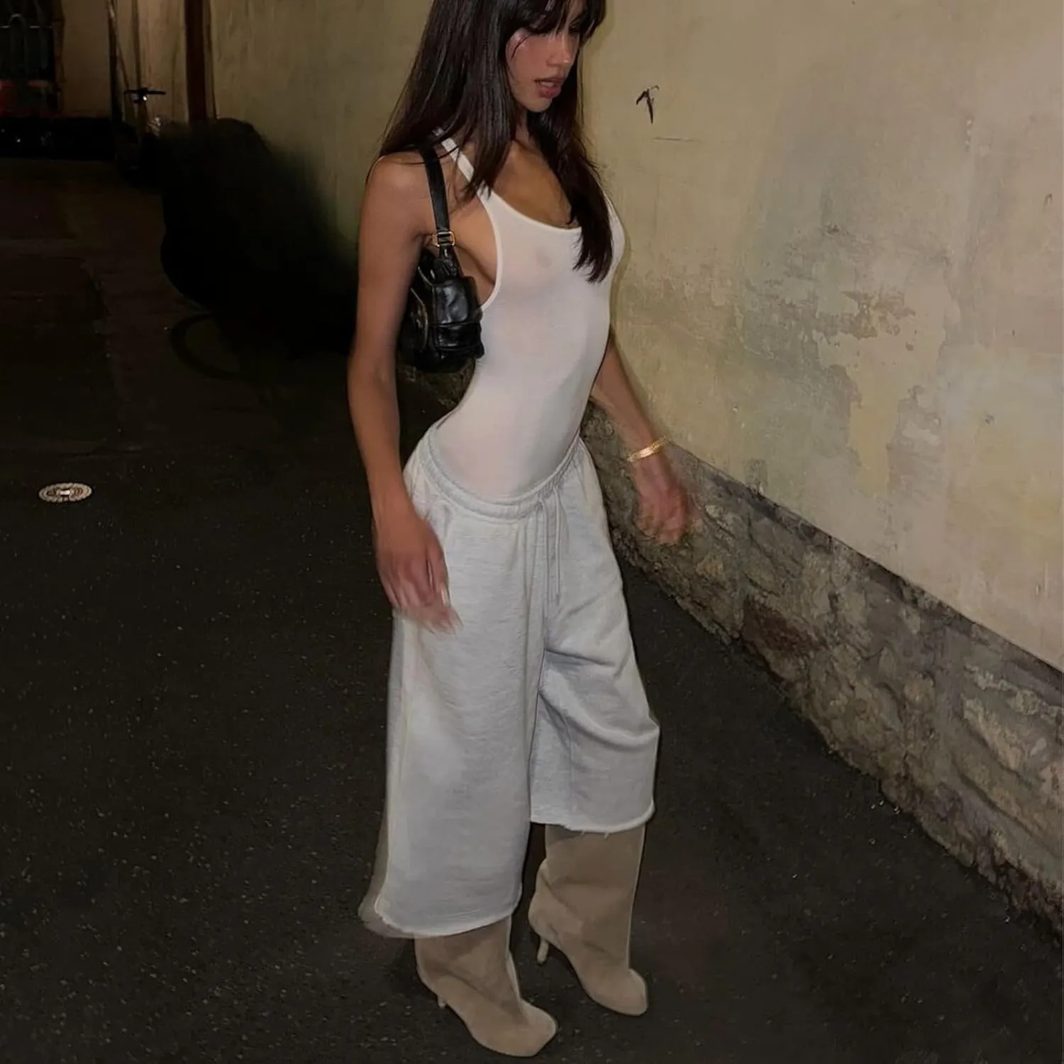 Yishaweiqi Camel Suede Knee High Boots for Women: Square Toe Stiletto Heel Long Tall Wide-Calf Comfortable Fall Boots