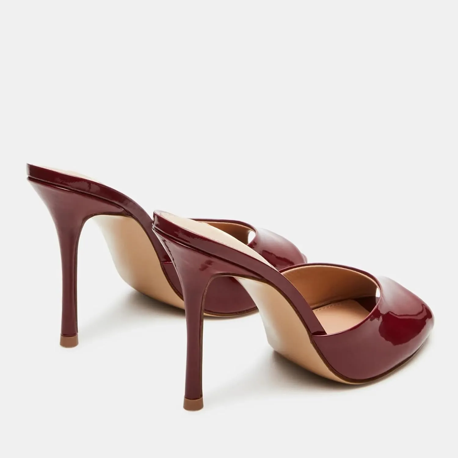 Yishaweiqi Women's Mesh Heeled Sandals Peep Toe Mules Slip on Stiletto High Heels Dress Sexy Slide Sandals