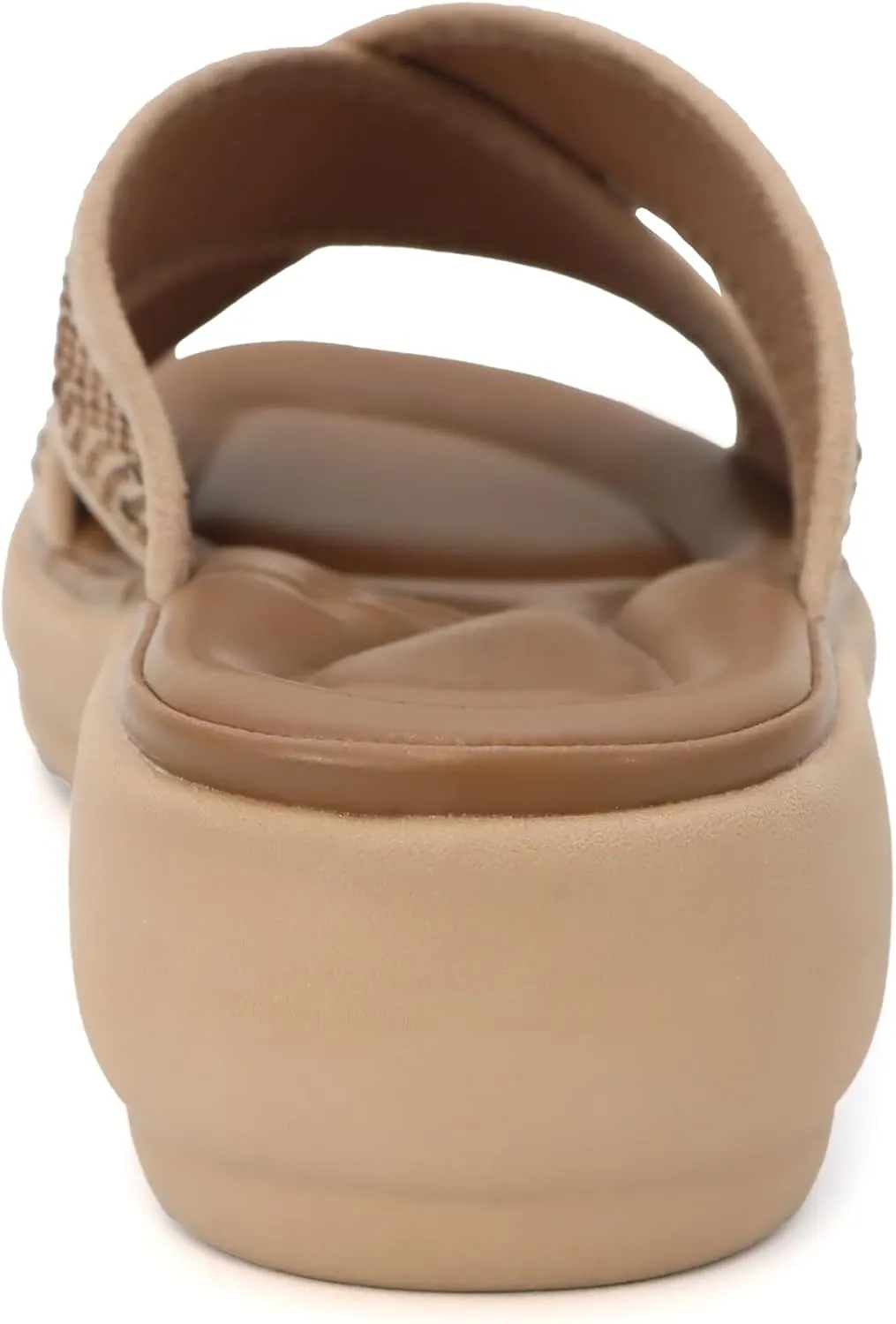 YOKI NOMI-05 Women’s Wedge Sandals with Rhinestone Straps, Women’s Sandals Comfortable Dressy