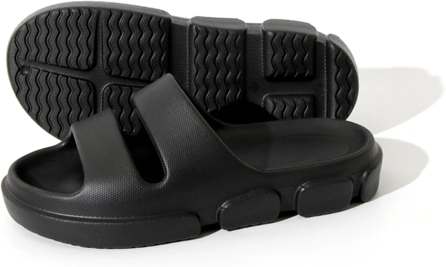 Youngever Pillow Slippers for Women, House Slides Shower Sandals, Firm Indoor Outdoor Sandals, Extremely Comfy, EVA foamed Rubber