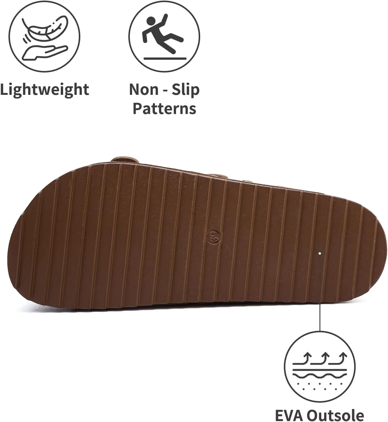 ziitop Womens Sandals Platform Sandals Women Comfortable Beach Essentials Memory Foam Slides for Women