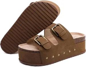 ziitop Womens Sandals Platform Sandals Women Comfortable Beach Essentials Memory Foam Slides for Women